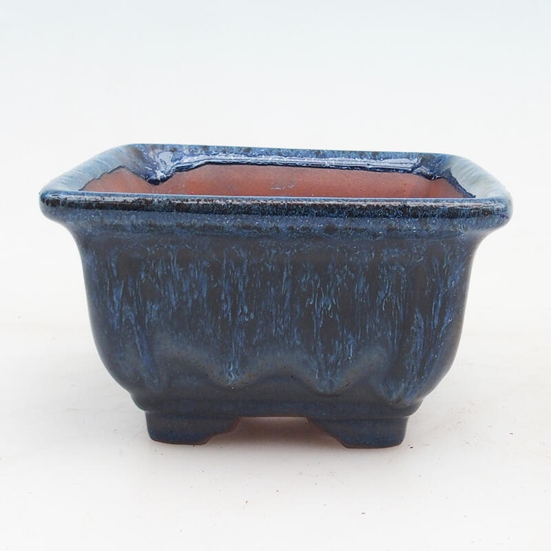 Bonsaischale 12 x 12 x 7 cm, Farbe blau