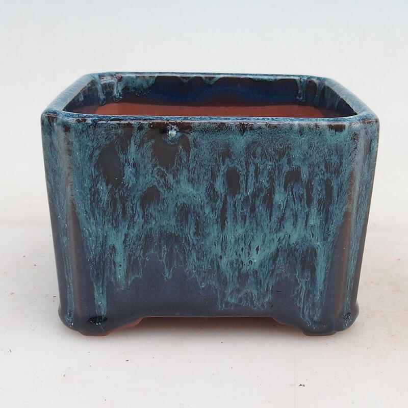 Bonsaischale 12 x 12 x 8 cm, Farbe blau