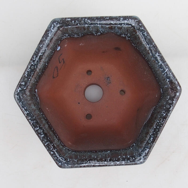 Bonsaischale 13 x 12 x 7 cm, Farbe Burgund