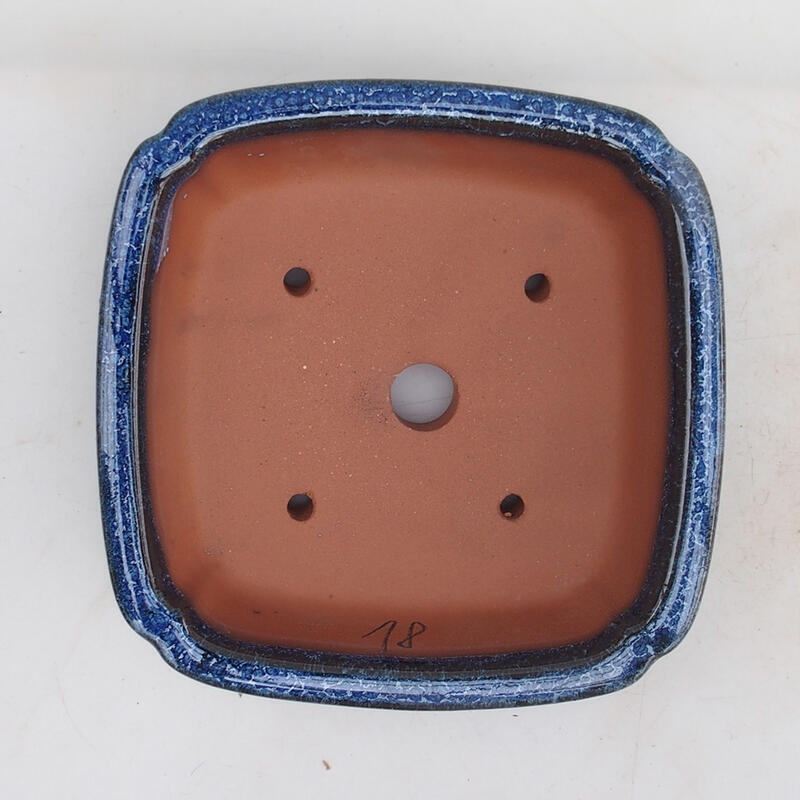 Bonsaischale 15 x 15 x 4,5 cm, Farbe blau