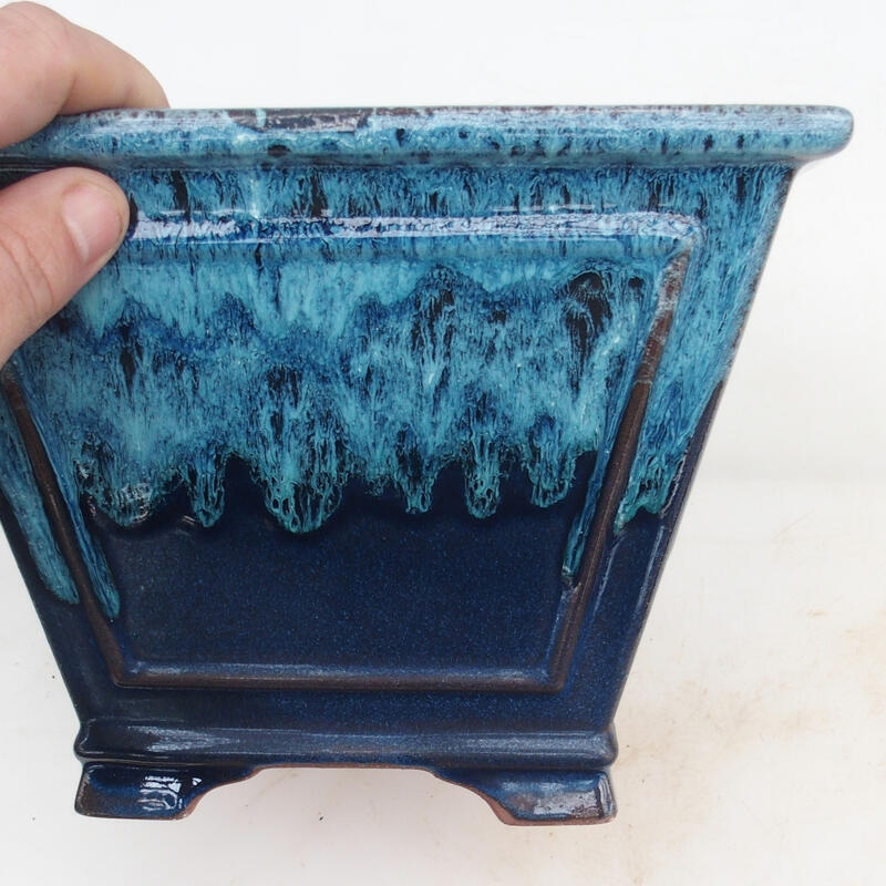 Bonsaischale 20,5 x 20,5 x 15 cm, Farbe blau