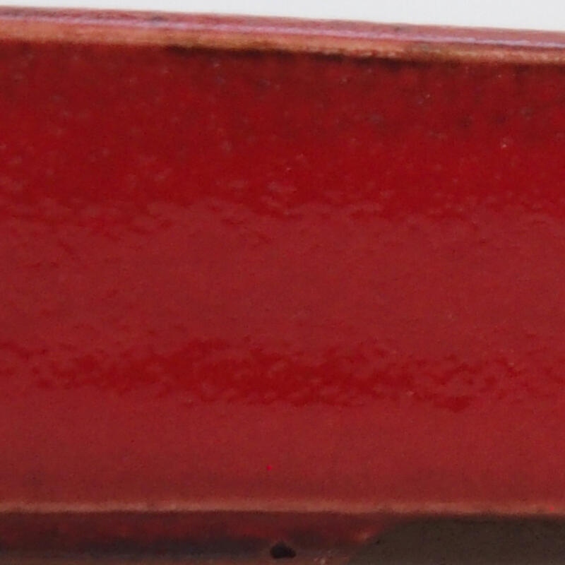 Keramik-Bonsaischale 10,5 x 7,5 x 2 cm, Farbe Rot