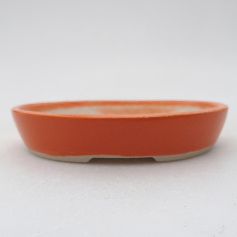 Bonsaischale aus Keramik 10,5 x 9 x 2 cm, orange Farbe