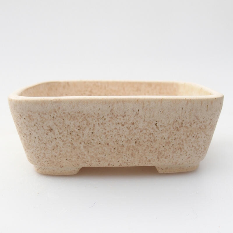 Bonsaischale aus Keramik 10 x 5,5 x 3,5 cm, beige