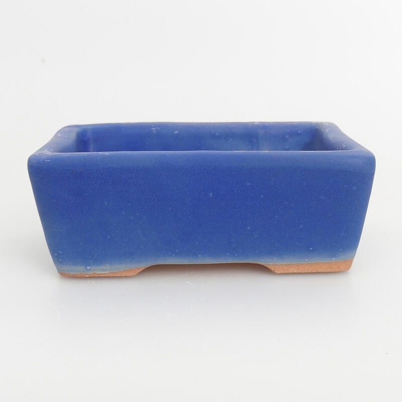 Bonsaischale aus Keramik 10 x 7,5 x 3,5 cm, Farbe blau