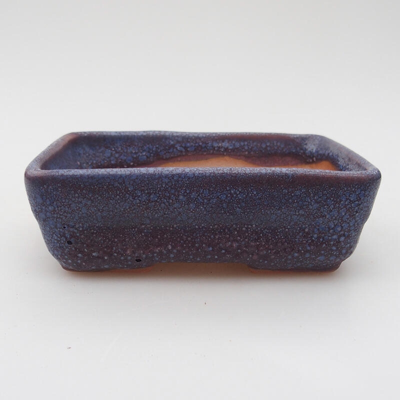 Keramik-Bonsaischale 10 x 7 x 3 cm, Farbe Lila