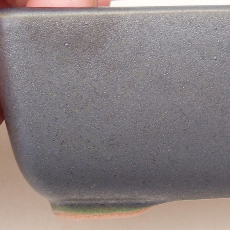 Bonsaischale aus Keramik 10 x 7 x 4 cm, Metallic-Farbe