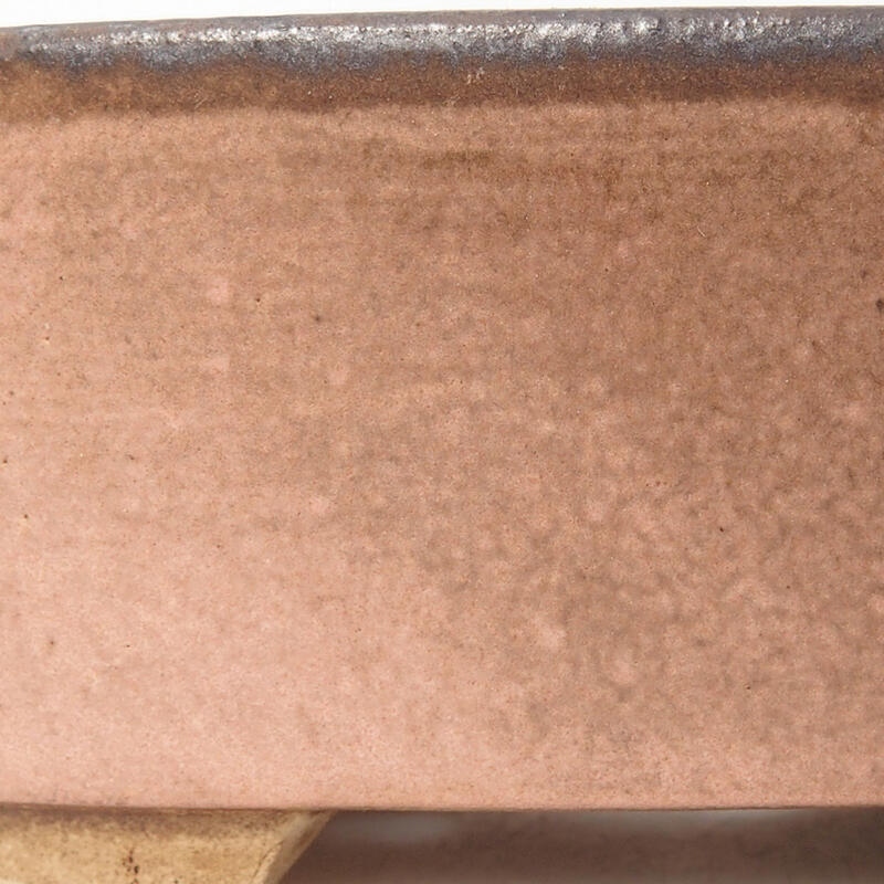 Keramik-Bonsaischale 10 x 8,5 x 4 cm, Farbe rosa