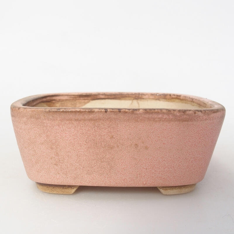 Keramik-Bonsaischale 10 x 8,5 x 4 cm, Farbe rosa