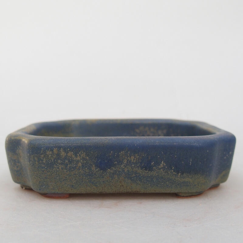 Keramik-Bonsaischale 10 x 8 x 2 cm, Farbe Blau