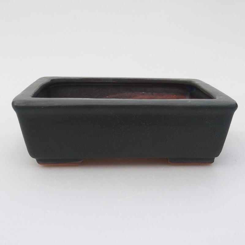 Keramik-Bonsaischale 10 x 8 x 3 cm, Farbe grau