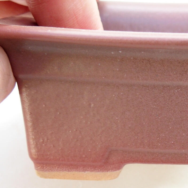 Bonsaischale aus Keramik 10 x 8 x 4 cm, Farbe pink