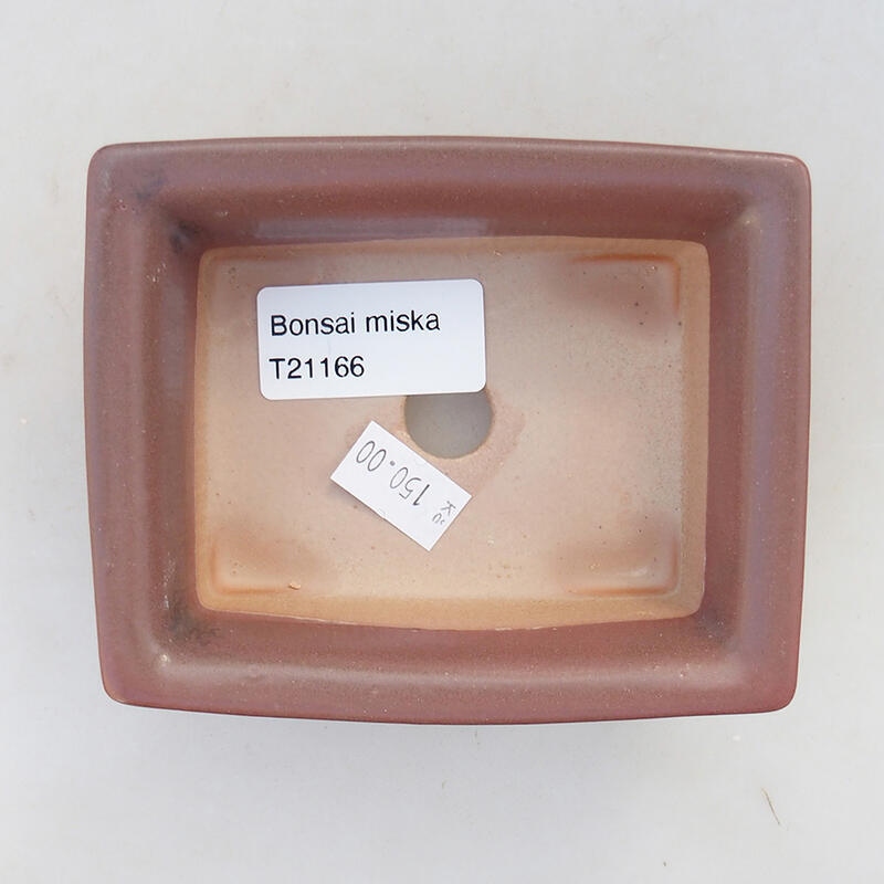 Bonsaischale aus Keramik 10 x 8 x 4 cm, Farbe pink