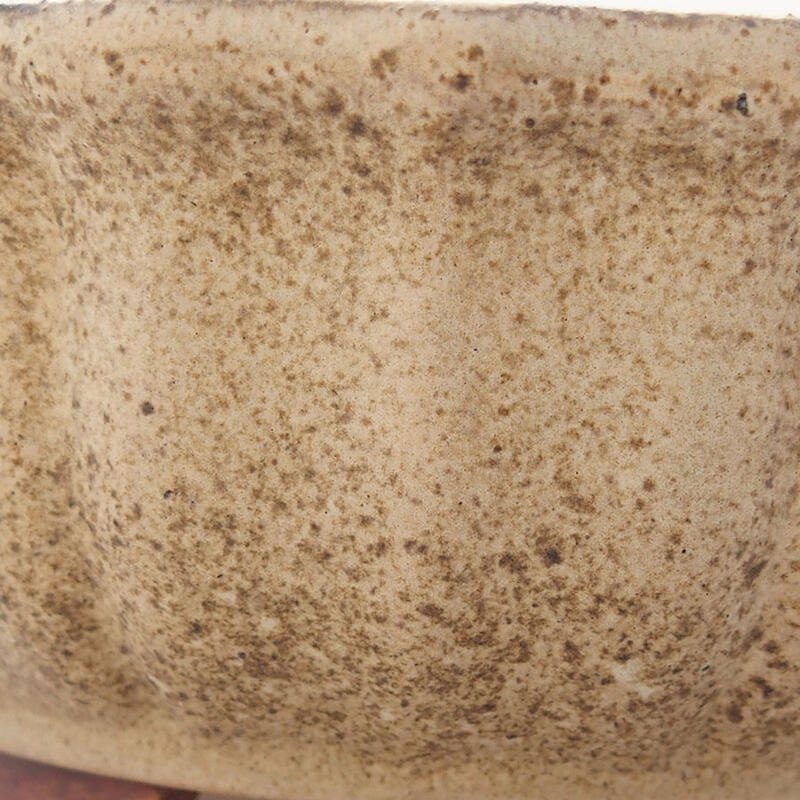 Keramik-Bonsaischale 11,5 x 11,5 x 5 cm, Farbe Beige