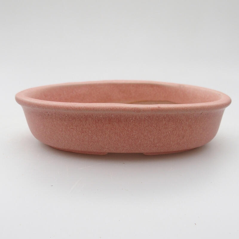 Keramik-Bonsaischale 11,5 x 8 x 2,5 cm, Farbe rosa