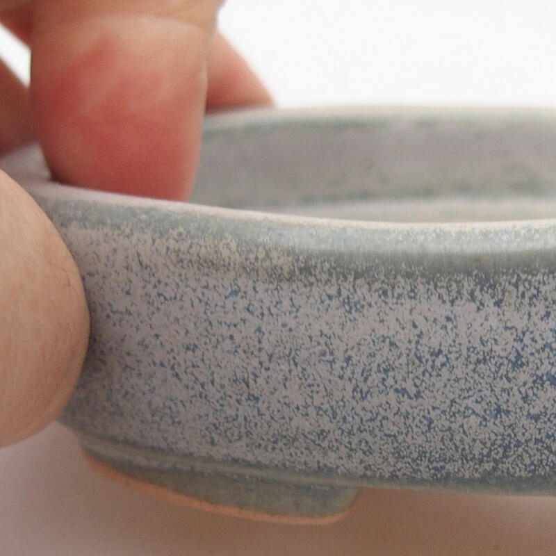 Keramik-Bonsaischale 11,5 x 9 x 2 cm, Farbe Blau