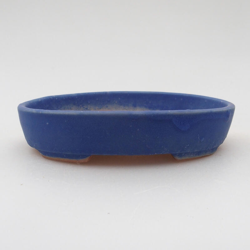 Keramik-Bonsaischale 11,5 x 9 x 2 cm, Farbe Blau