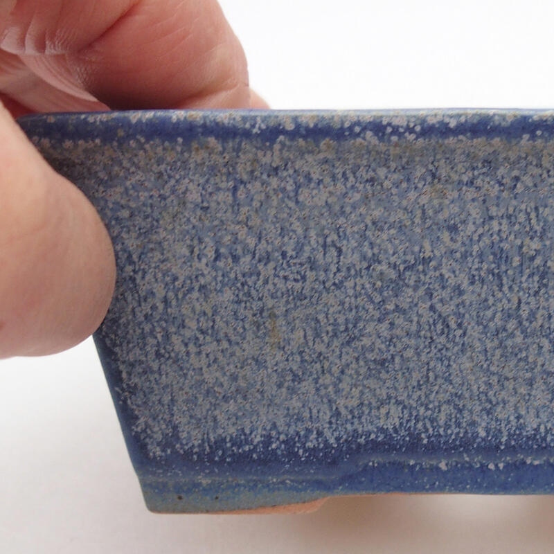 Keramik-Bonsaischale 11,5 x 9 x 5,5 cm, Farbe Blau