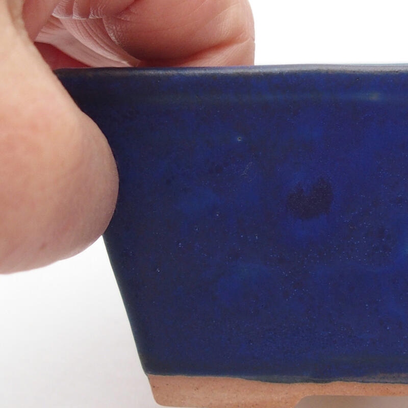 Keramik-Bonsaischale 11,5 x 9 x 5,5 cm, Farbe Blau