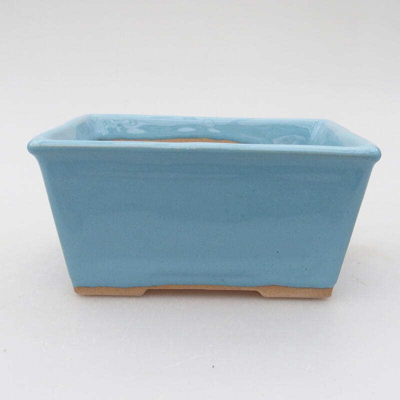 Keramik-Bonsaischale 11,5 x 9 x 5,5 cm, Farbe Blau