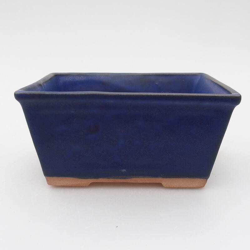 Keramik-Bonsaischale 11,5 x 9 x 5,5 cm, Farbe Blau