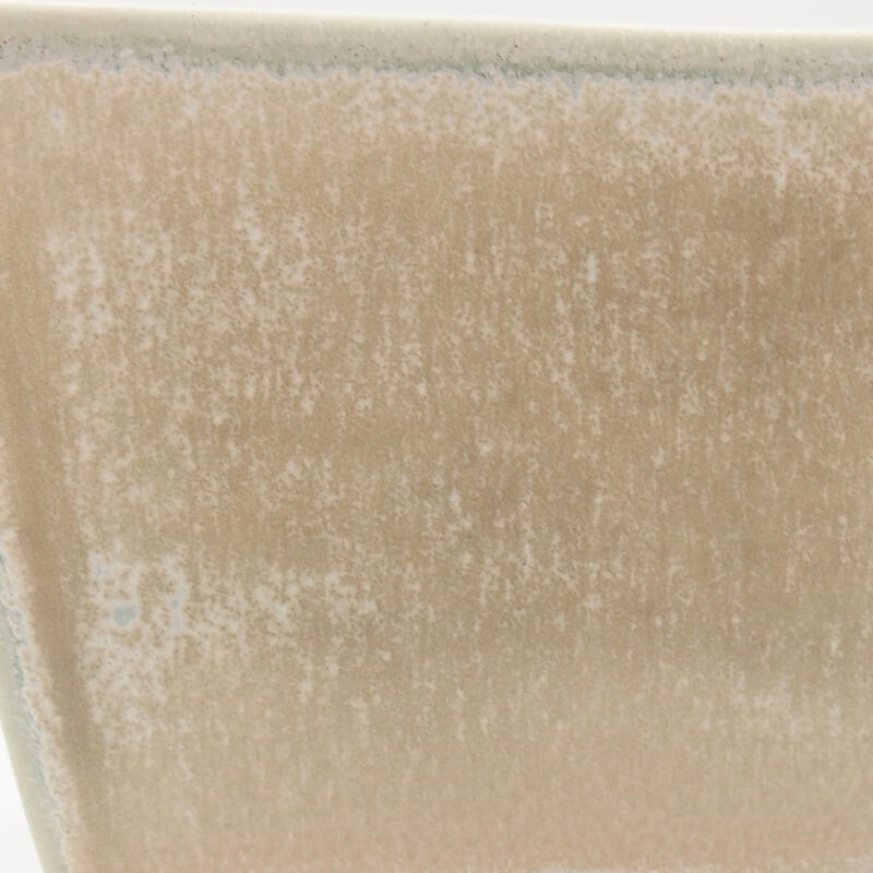 Keramik-Bonsaischale 11 x 11 x 7 cm, Farbe Beige