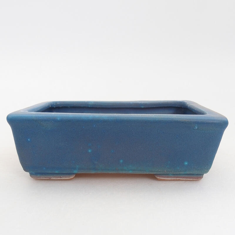 Keramik-Bonsaischale 11 x 8,5 x 3,5 cm, Farbe Blau