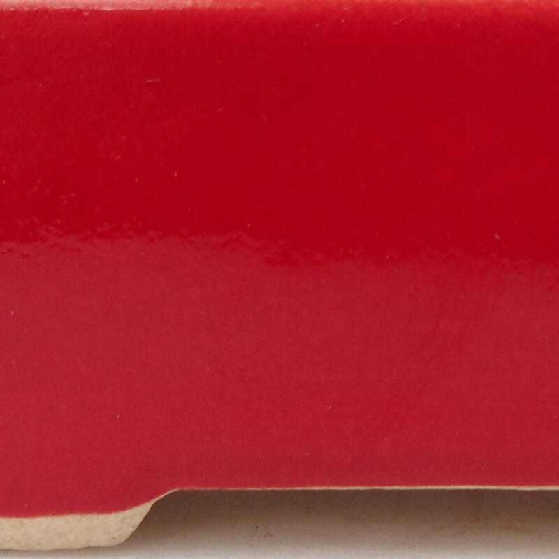 Keramik-Bonsaischale 11 x 9,5 x 3 cm, Farbe Rot