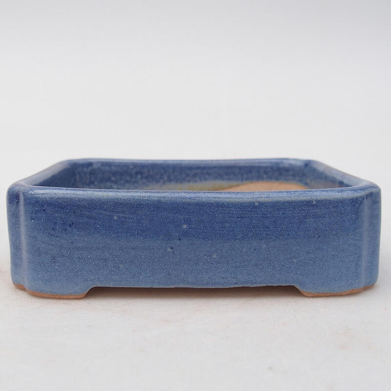 Keramik-Bonsaischale 11 x 9,5 x 3 cm, Farbe Blau