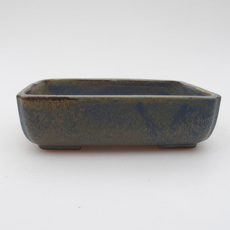 Keramik-Bonsaischale 11 x 9 x 3 cm, Farbe Blau