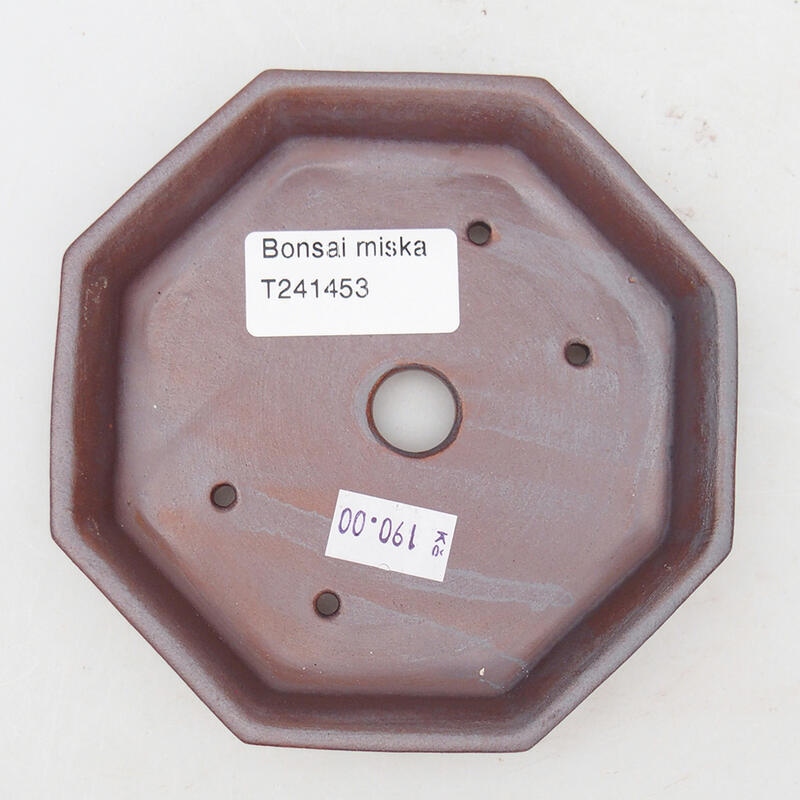 Keramik-Bonsaischale 12,5 x 11,5 x 2 cm, metallische Farbe