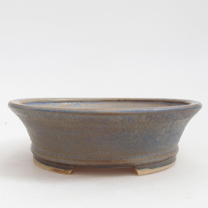 Keramik-Bonsaischale 12,5 x 11,5 x 4 cm, Farbe Blau