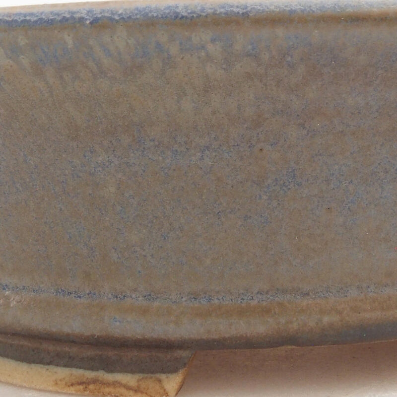 Keramik-Bonsaischale 12,5 x 11,5 x 4 cm, Farbe Blau