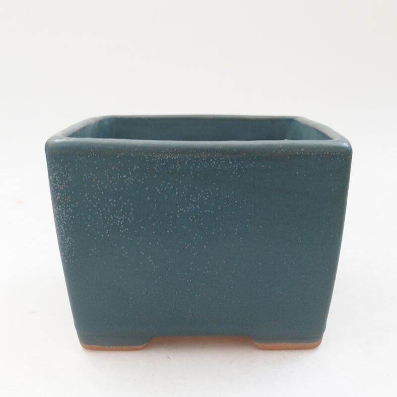 Keramik-Bonsaischale 12 x 12 x 8,5 cm, Farbe Blau