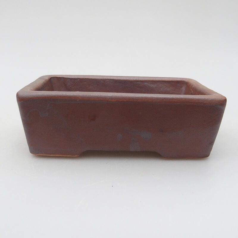 Keramik-Bonsaischale 12 x 8,5 x 3,5 cm, metallische Farbe