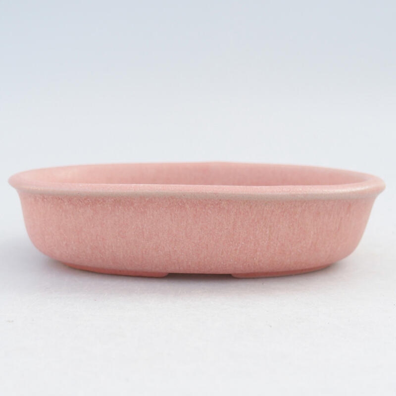 Keramik-Bonsaischale 12 x 8,5 x 3 cm, Farbe rosa