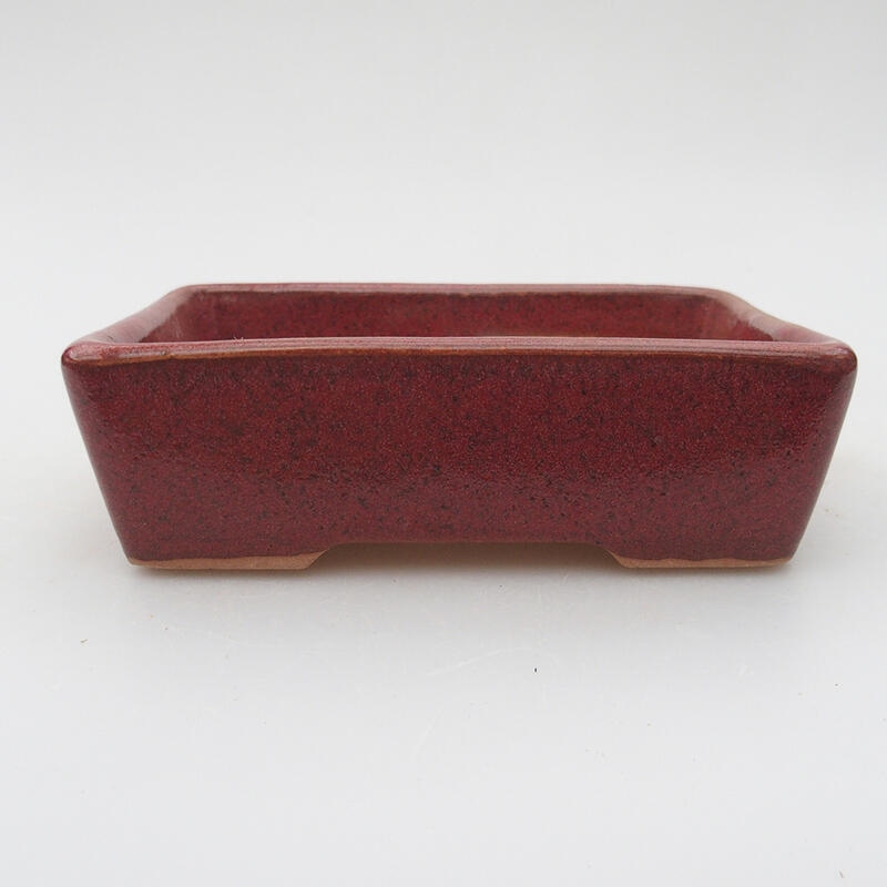 Keramik-Bonsaischale 12 x 8,5 x 3 cm, Farbe rosa