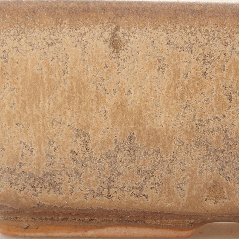 Keramik-Bonsaischale 12 x 8,5 x 4,5 cm, Farbe Beige