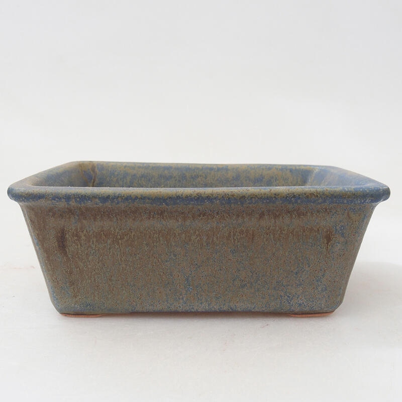 Keramik-Bonsaischale 12 x 8,5 x 4,5 cm, Farbe Blau