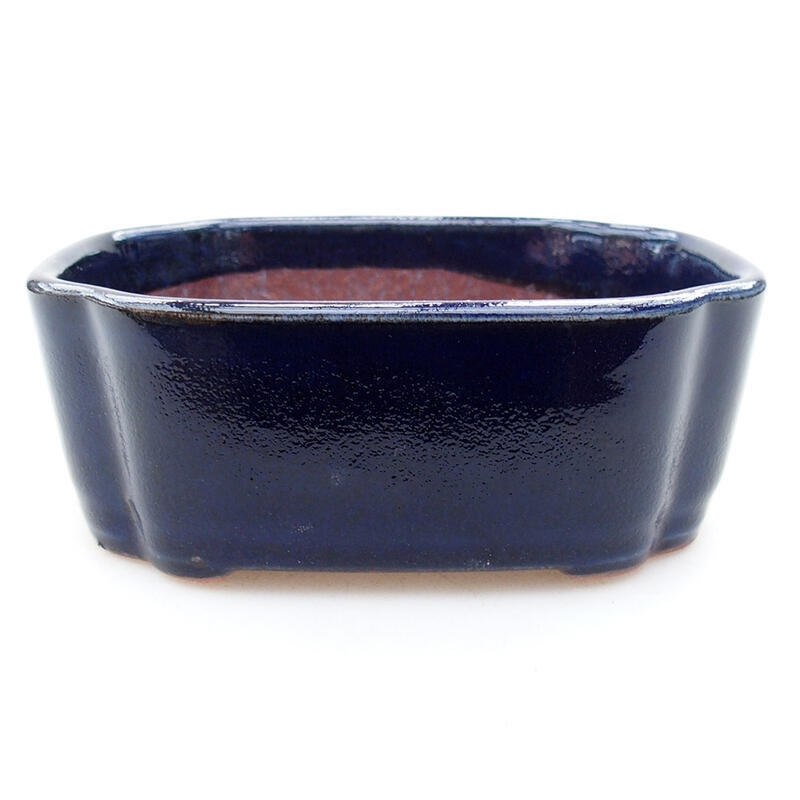 Bonsaischale aus Keramik 12 x 9,5 x 4,5 cm, Farbe blau