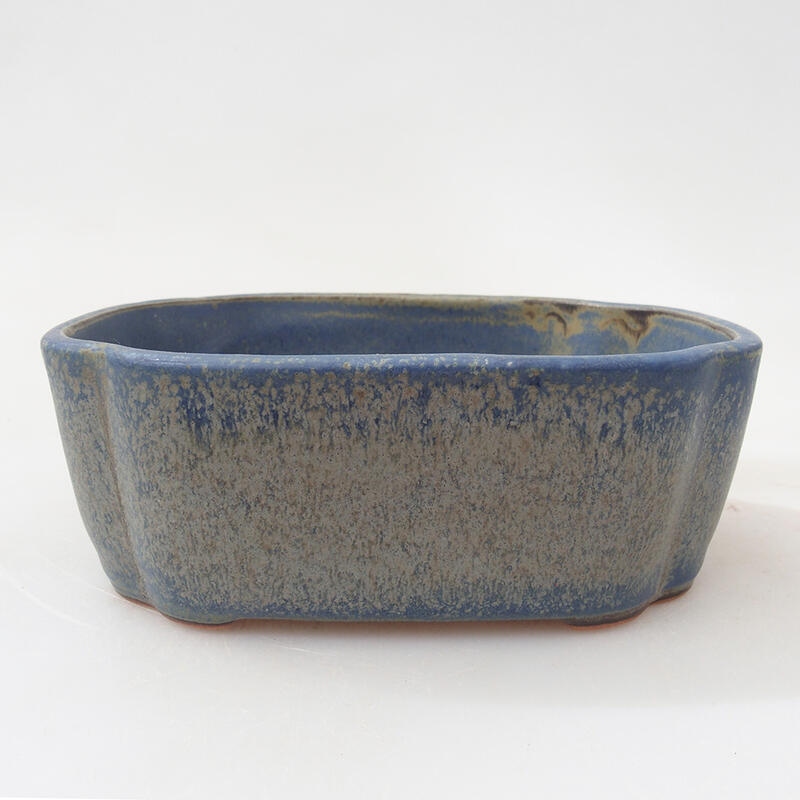 Keramik-Bonsaischale 12 x 9,5 x 4,5 cm, Farbe Blau