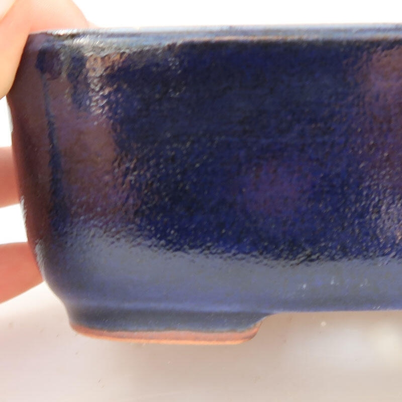 Keramik-Bonsaischale 12 x 9 x 5 cm, Farbe Blau