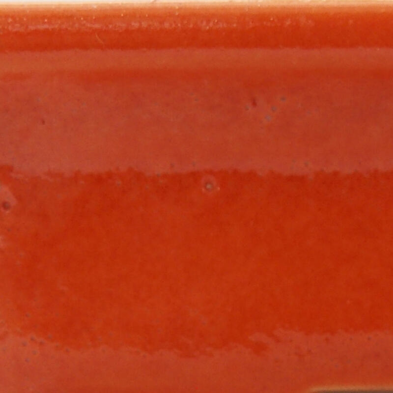 Keramik-Bonsaischale 13 x 10 x 4 cm, Farbe Orange