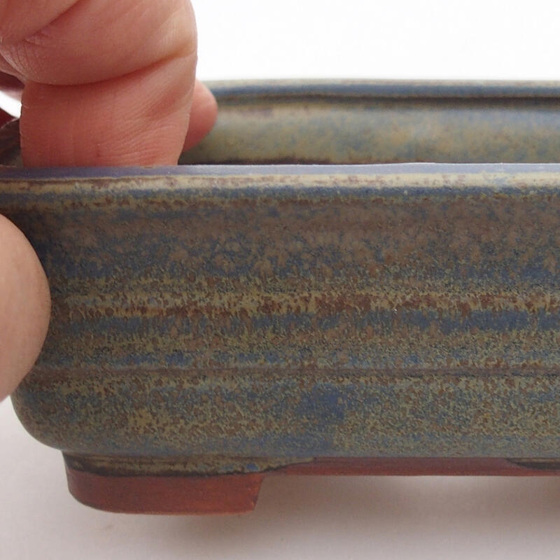 Keramik-Bonsaischale 13 x 9 x 4,5 cm, Farbe Blau