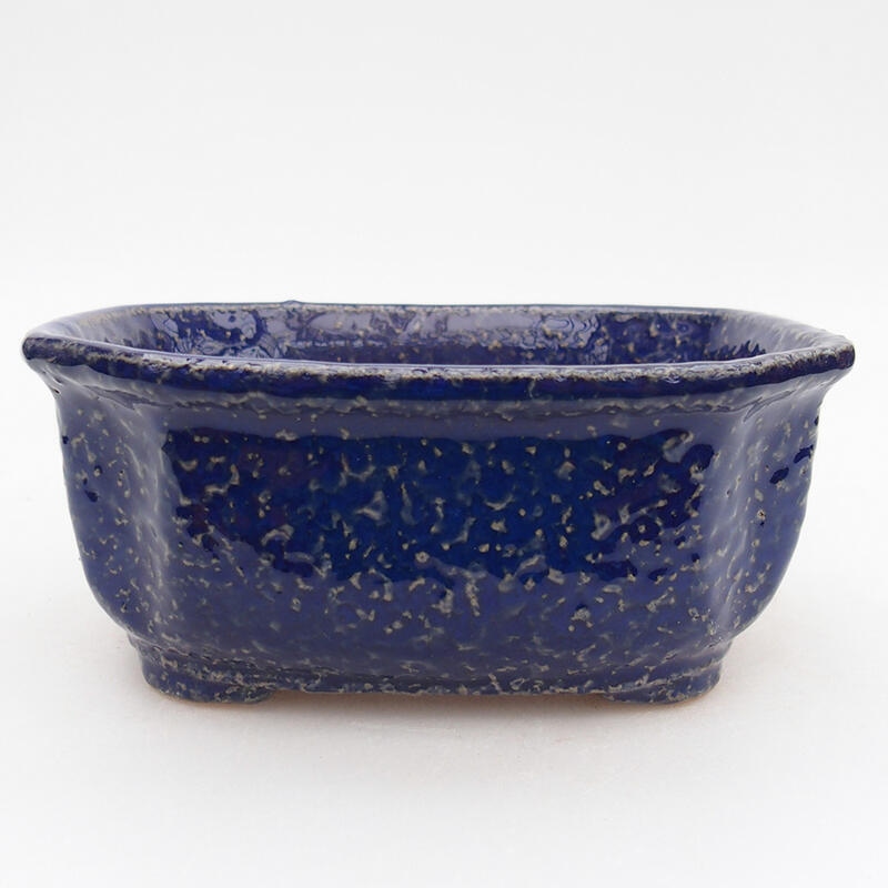 Keramik Bonsai Schale 14 x 13,5 x 6 cm, blau