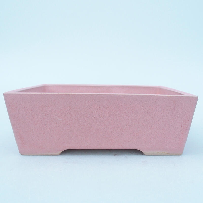 Keramik-Bonsaischale 16 x 12 x 5,5 cm, Farbe rosa