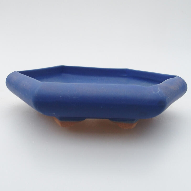 Keramik-Bonsaischale 16 x 14 x 3 cm, Farbe Blau