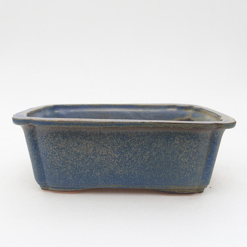 Keramik Bonsai Schale 17,5 x 13 x 6 cm, Farbe blau