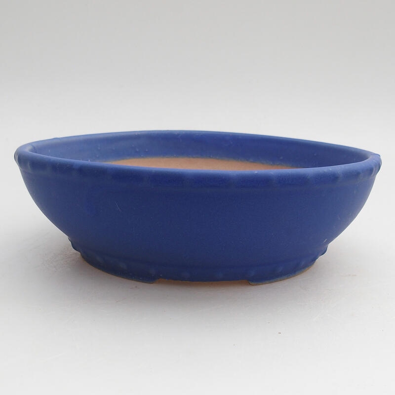 Keramik-Bonsaischale 17,5 x 17,5 x 5 cm, Farbe Blau