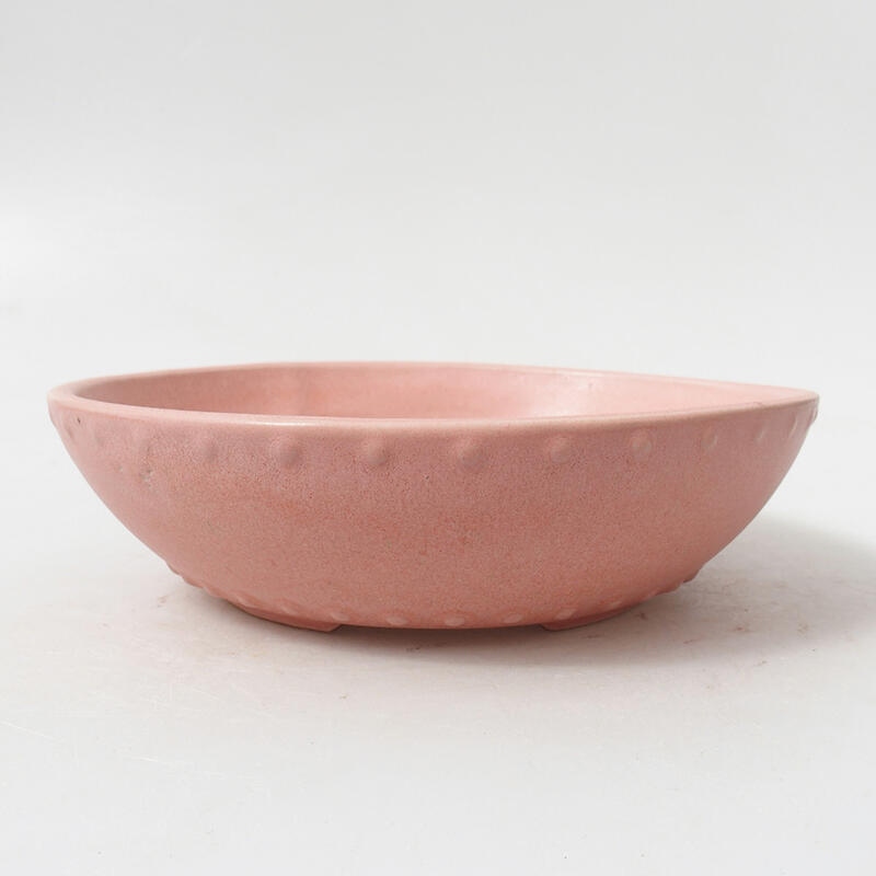 Keramik-Bonsaischale 17,5 x 17,5 x 5 cm, Farbe rosa